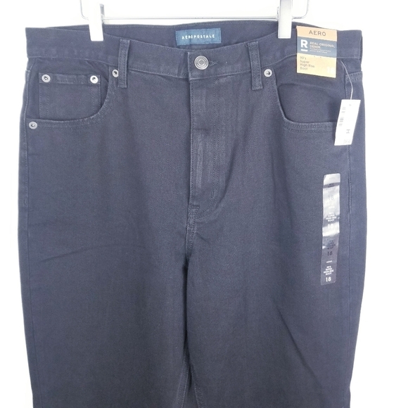 Aero 90s Super High Rise Black Boot Jeans NWT, size 18 - Picture 6 of 10